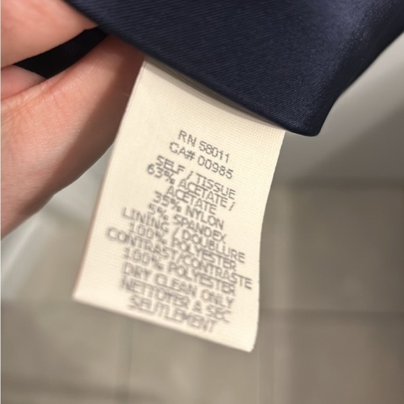 DAVID MEISTER Navy Blue Cocktail/Prom dress Midnight blue spaghetti strap size 4 - Picture 4 of 6